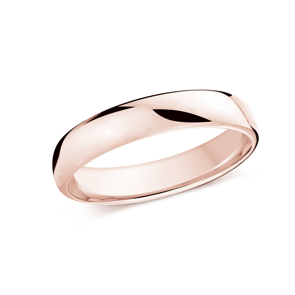 Pink Gold Men's Ring Size 4mm (J-308-04PG)